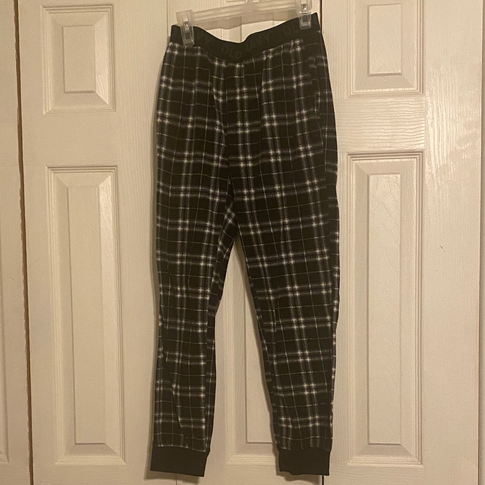 Old Navy Kids Plaid Pajama Bottoms - Black and White